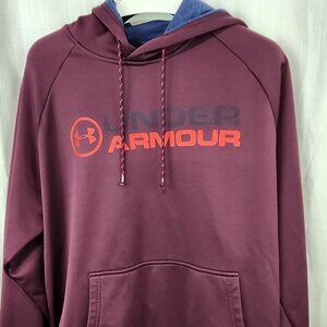 Under Armor maroon hoodie, size Large